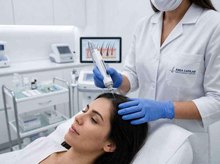 Tratamiento de carboxiterapia capilar en Área Capilar Madrid