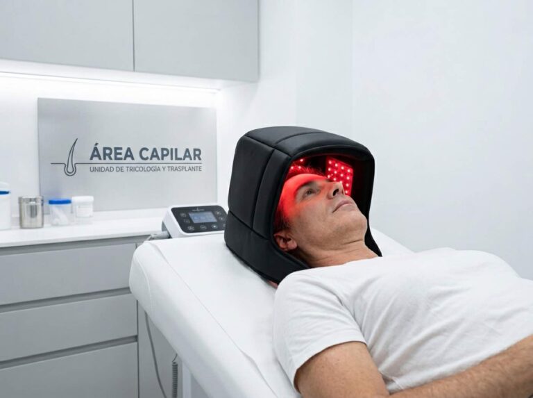Tratamiento de fototerapia LED para el cabello en Área Capilar Madrid