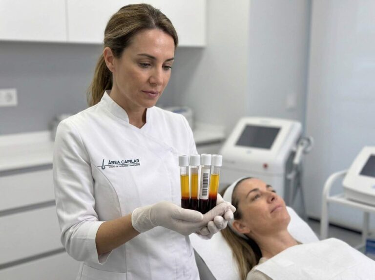 Tratamiento de PRP capilar (plasma rico en plaquetas) en Área Capilar Madrid
