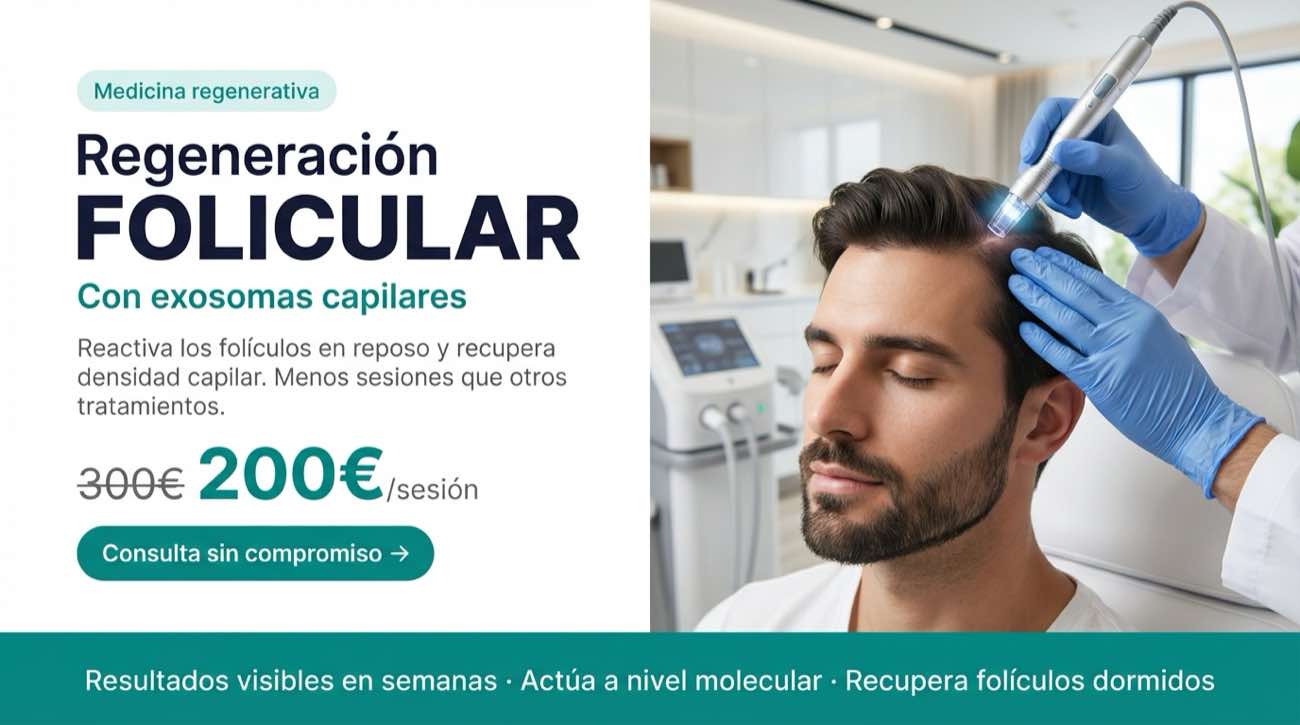 Promoci&oacute;n Regeneraci&oacute;n Folicular con Exosomas &mdash; 200&euro; por sesi&oacute;n